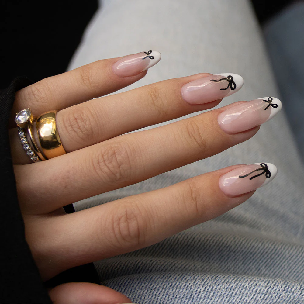Black Bow Nail Stickers - Image 2