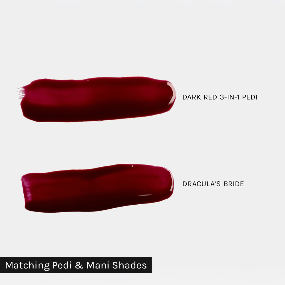 Dark Red 3-in-1 Pedicure Polish - Image 4