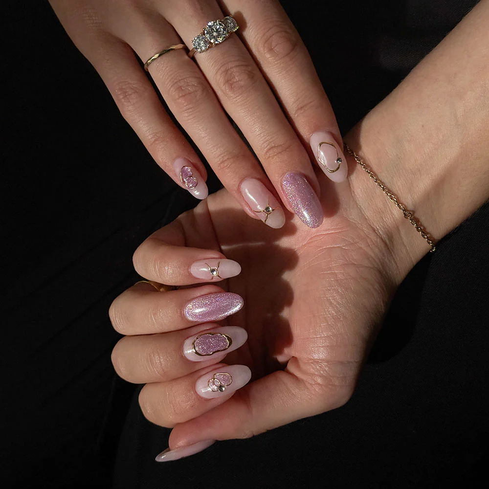 Gold Shape Nail Stickers - Image 2