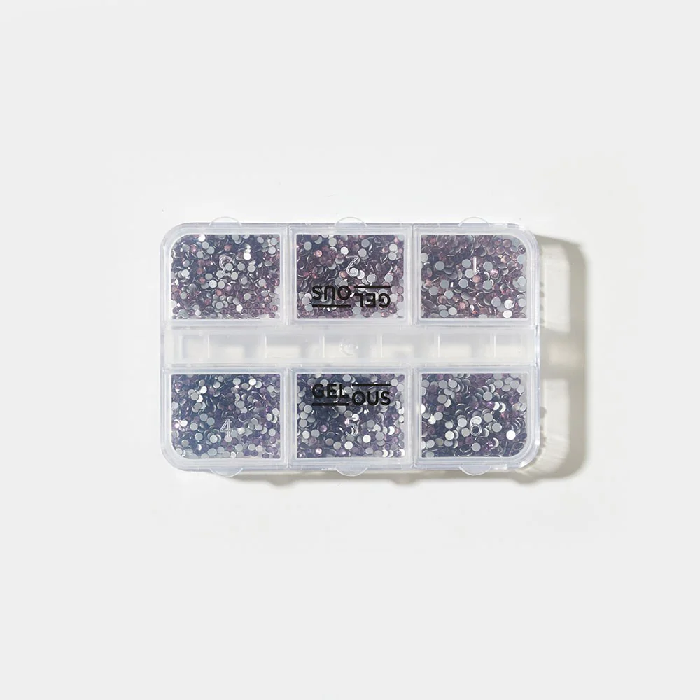 Purple Rhinestone Nail Art Set