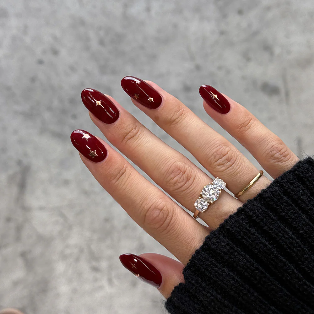 Rose Gold Star Nail Stickers - Image 2