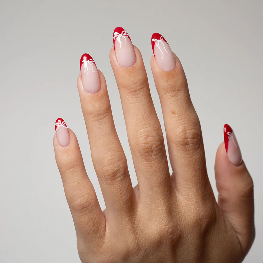 White Bow Nail Stickers - Image 2